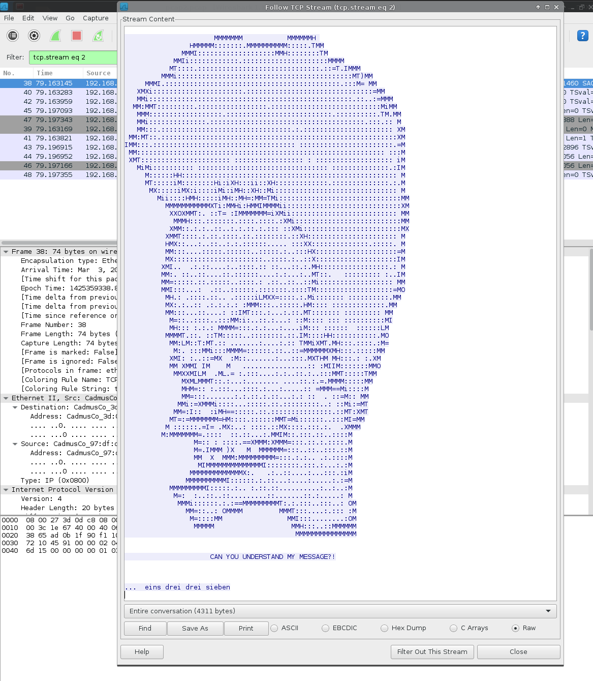 Wireshark pcap follow tcp stream