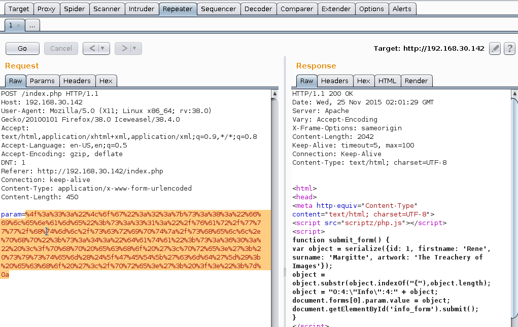 Burp Repeater PHP Shell Upload